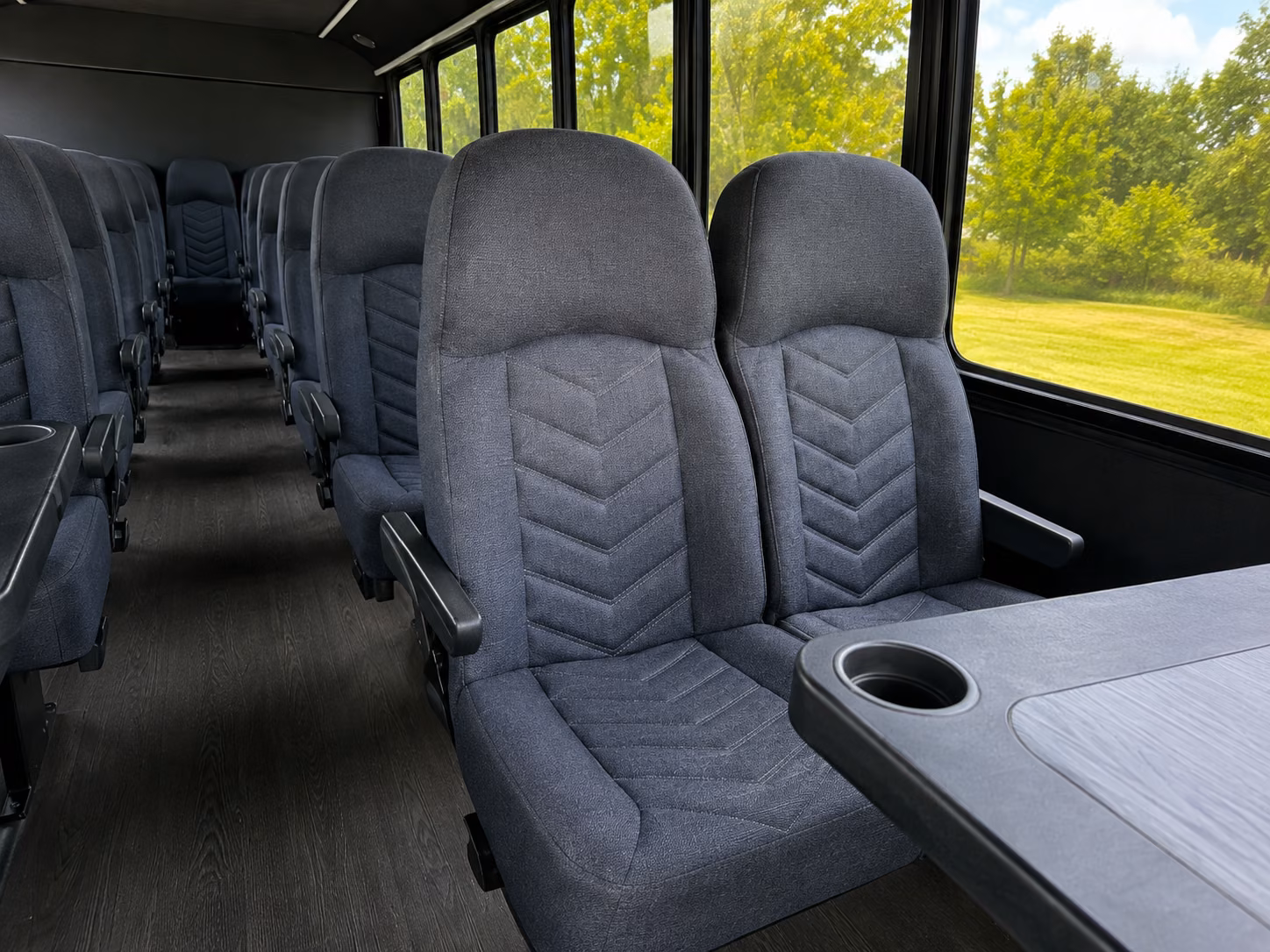 oklahoma city 18 passenger minibus inside