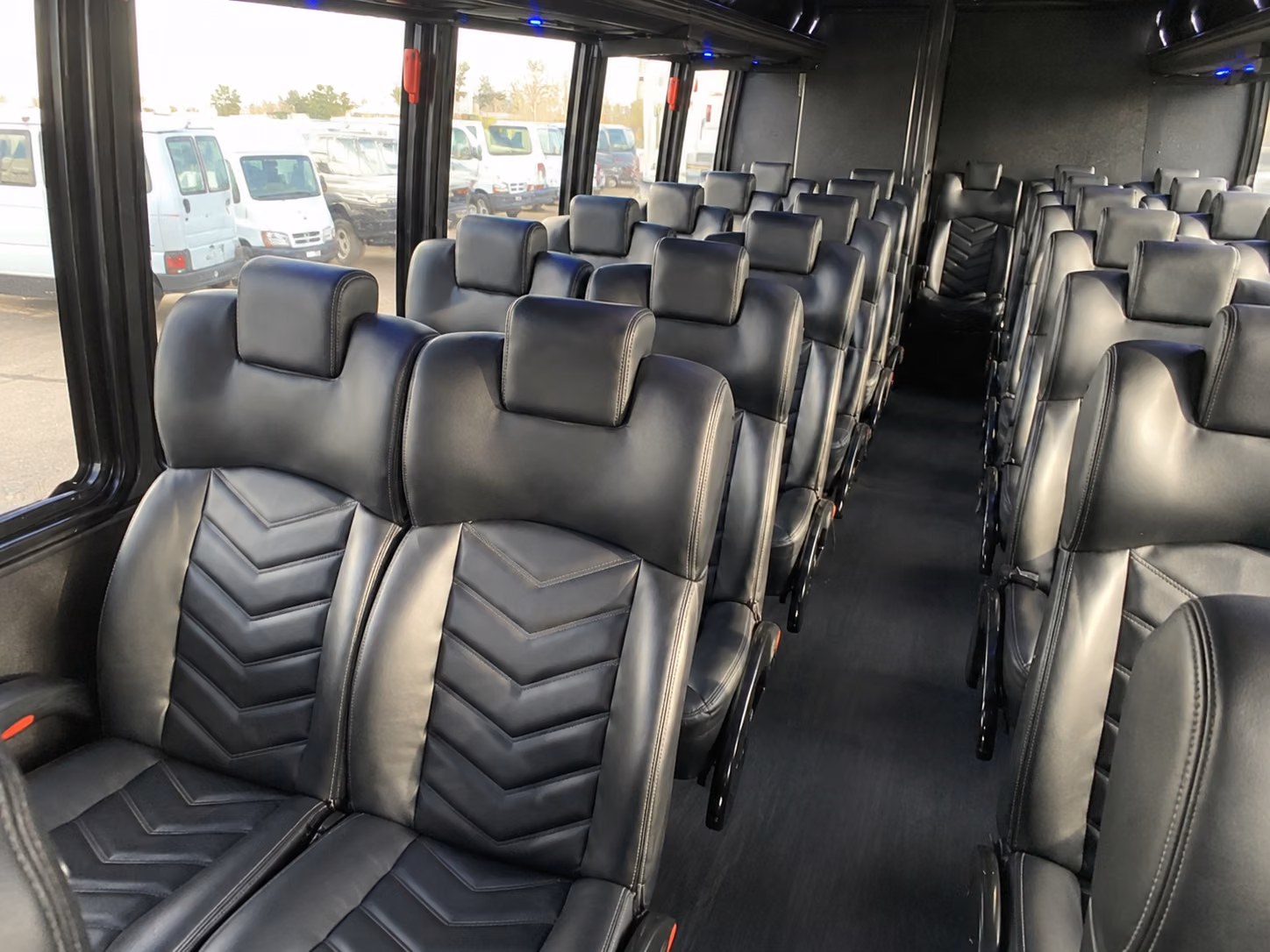 oklahoma city 20 passenger minibus inside