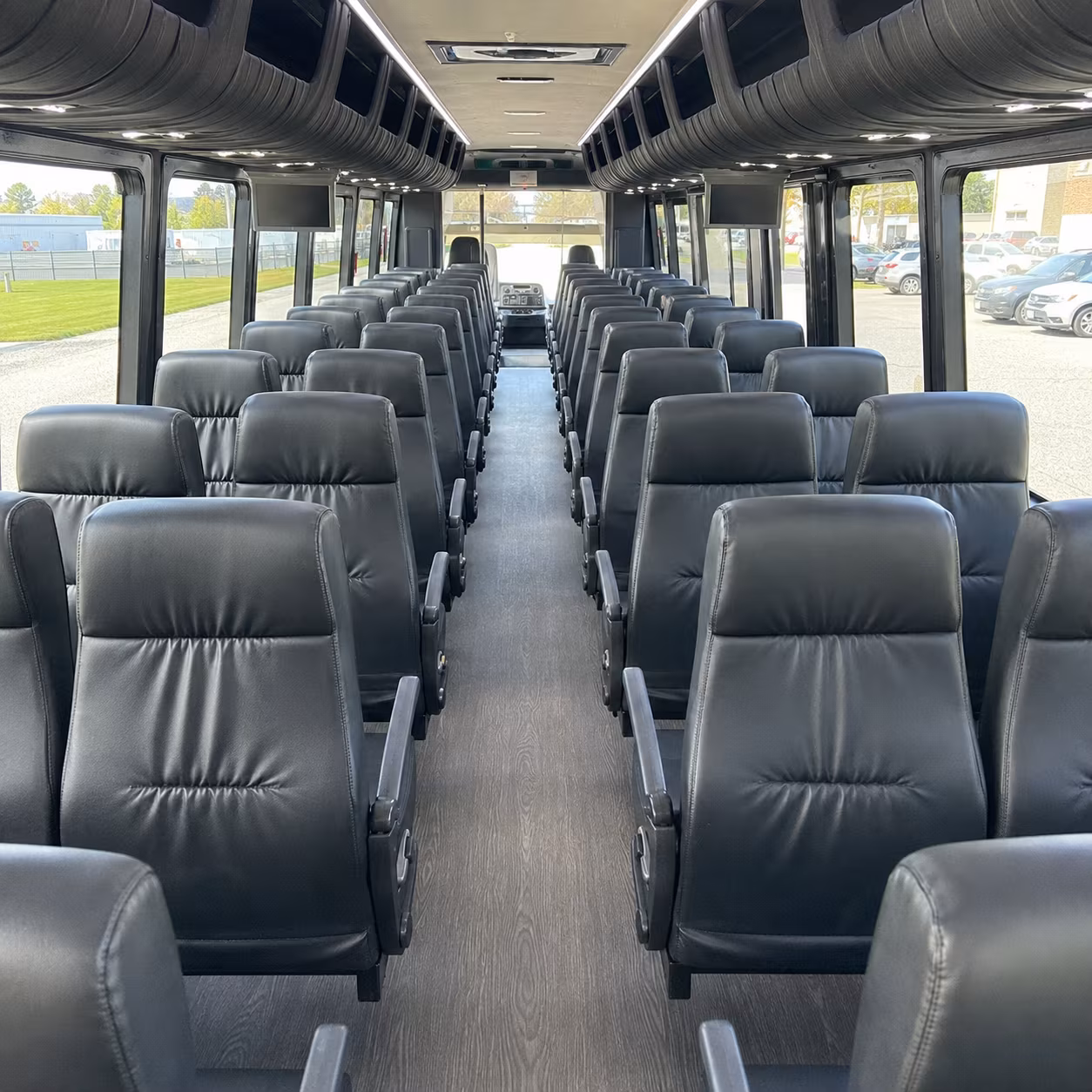 oklahoma city 28 passenger minibus inside