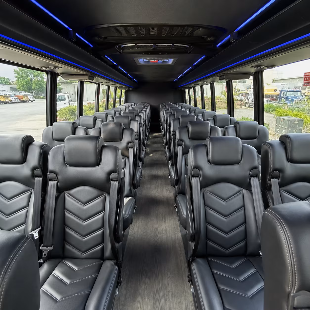 oklahoma city 28 passenger minibus interior