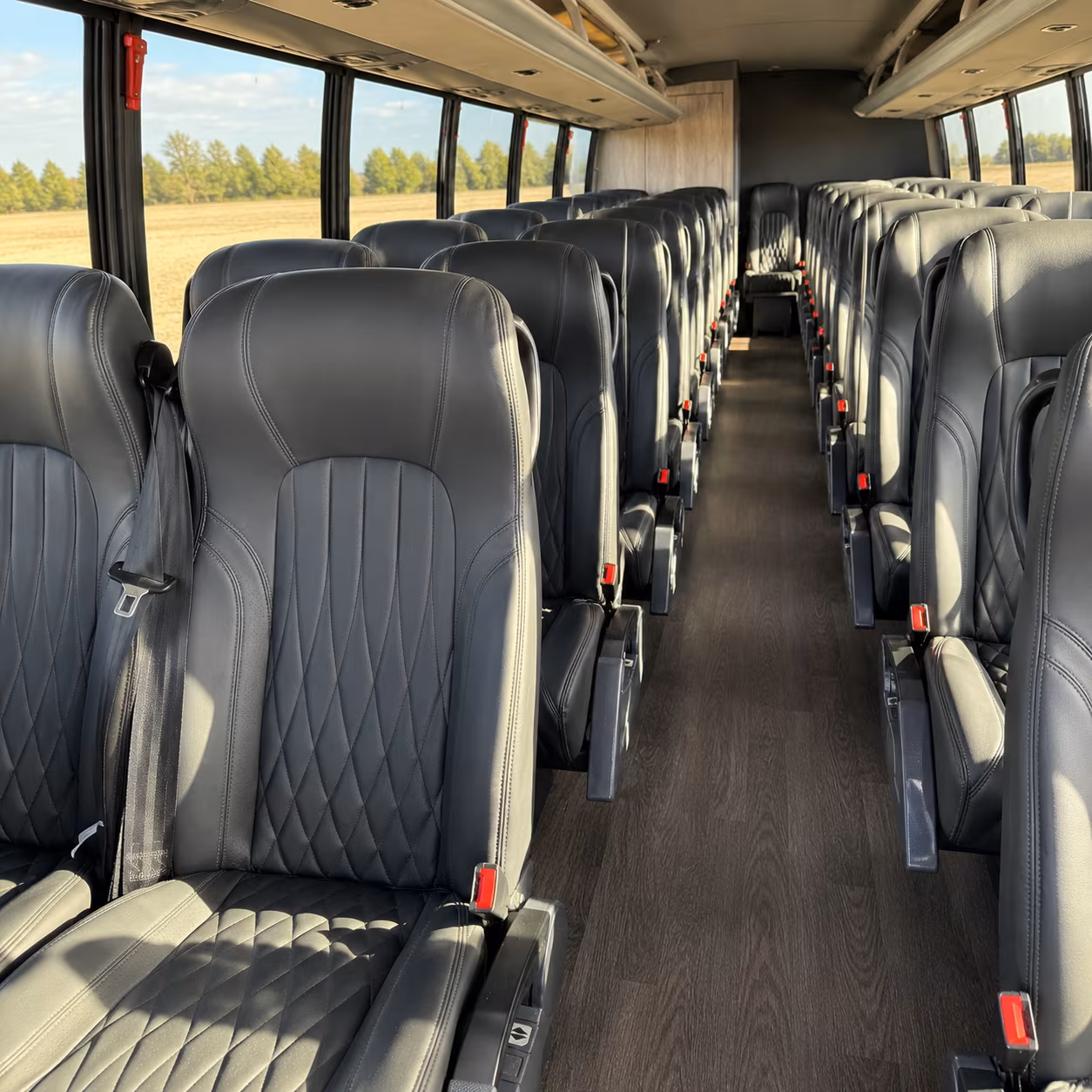 oklahoma city 30 passenger minibus inside