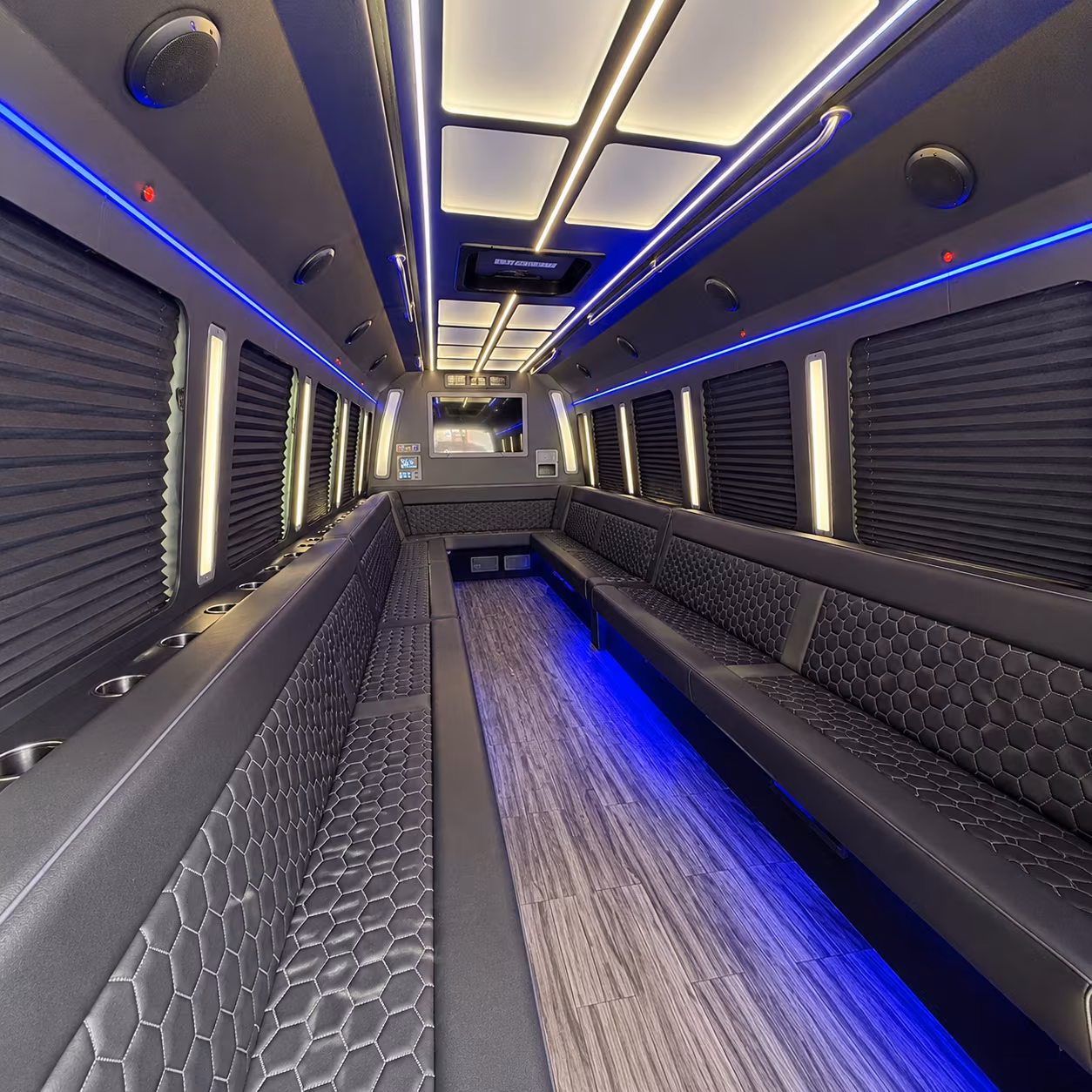 oklahoma city 30 passenger party bus interior