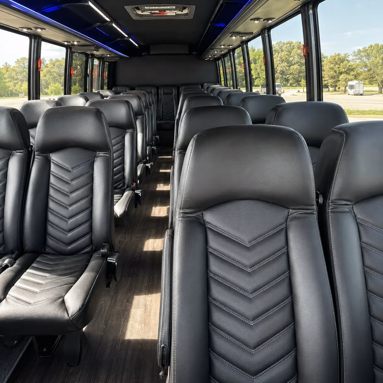 oklahoma city 35 passenger minibus interior