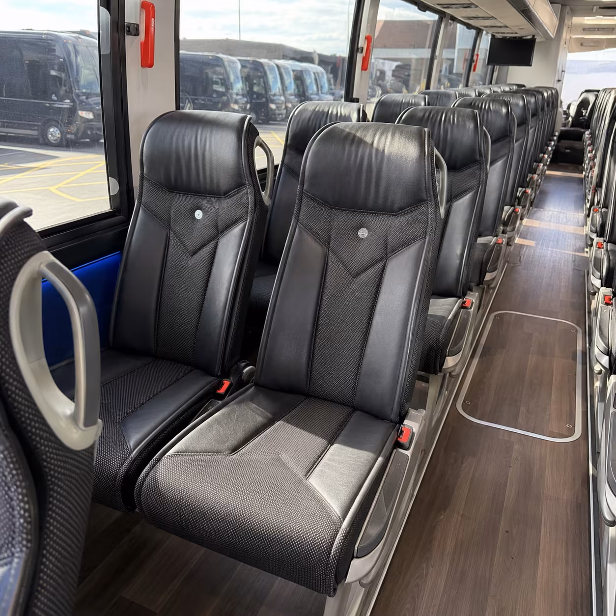 oklahoma city 40 passenger charter bus interior