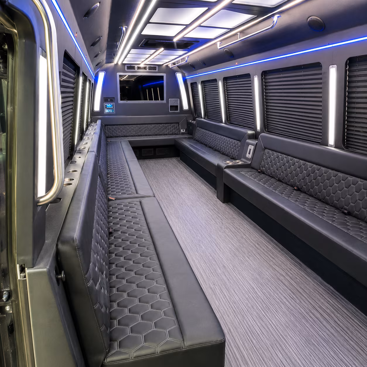 oklahoma city 40 passenger party bus interior