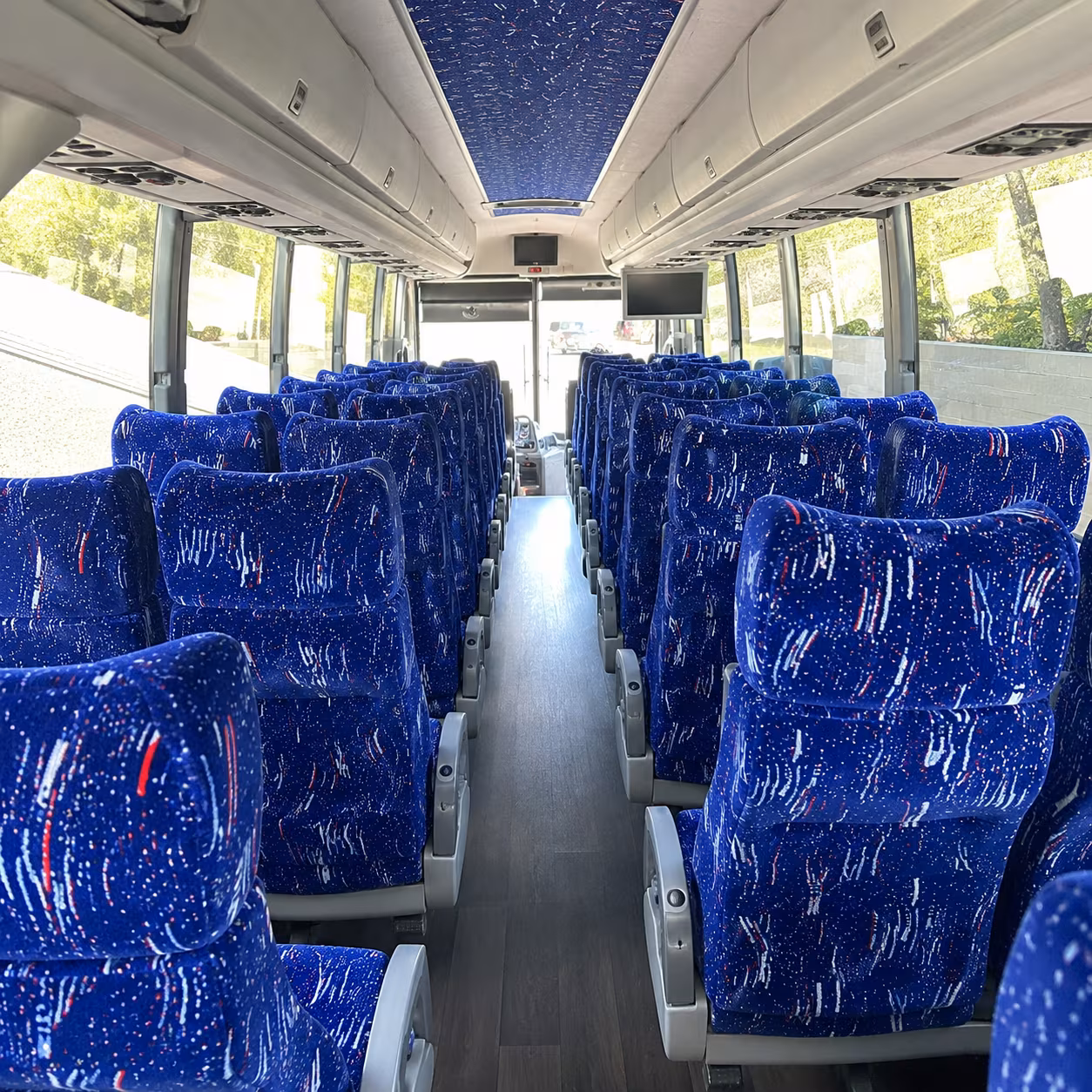 oklahoma city 50 passenger charter bus interior