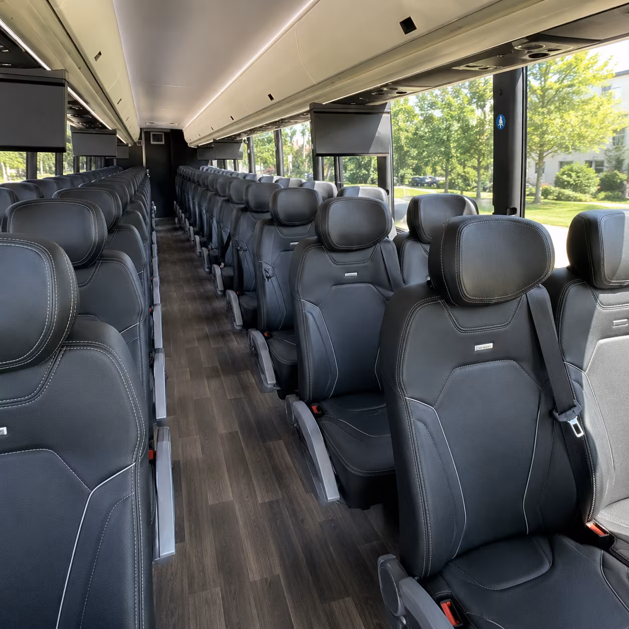 oklahoma city charter bus inside
